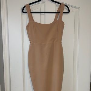REVOLVE- NOOKIE Slim Fit Dress- Tan/Orange